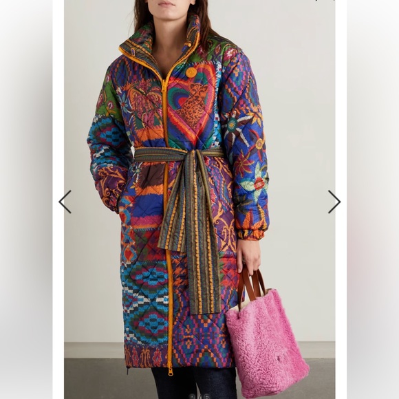 Anthropologie NWT Farm Rio Graphic Quilted Reversible Coat Size M. - Picture 10 of 11